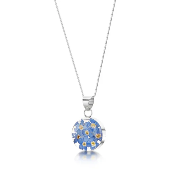 Forget Me Not Disc Pendant